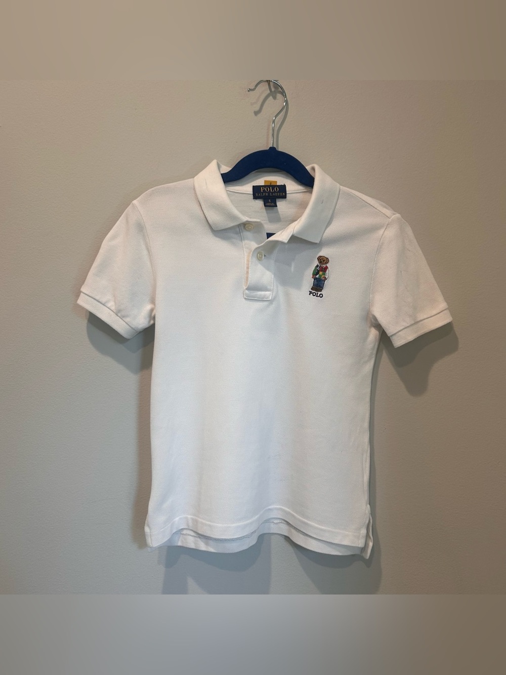 Polo by Ralph Lauren White Kids Polo with Bear Patch